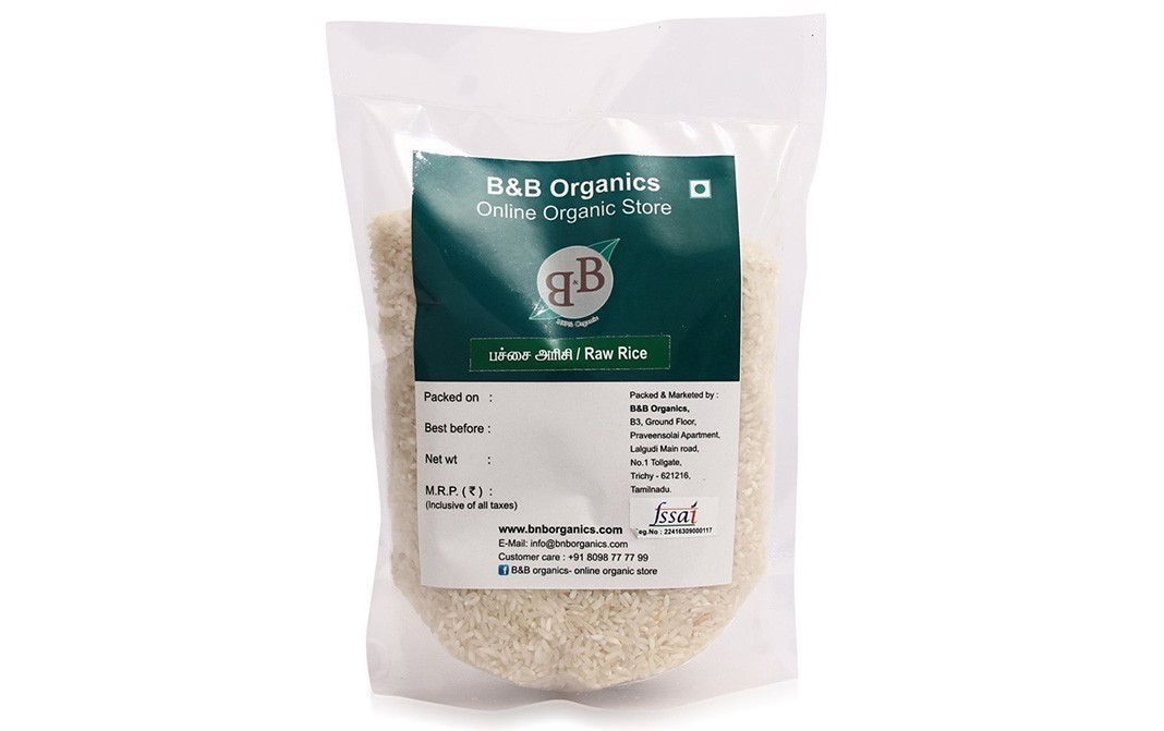 B&B Organics Raw Rice    Pack  3 kilogram